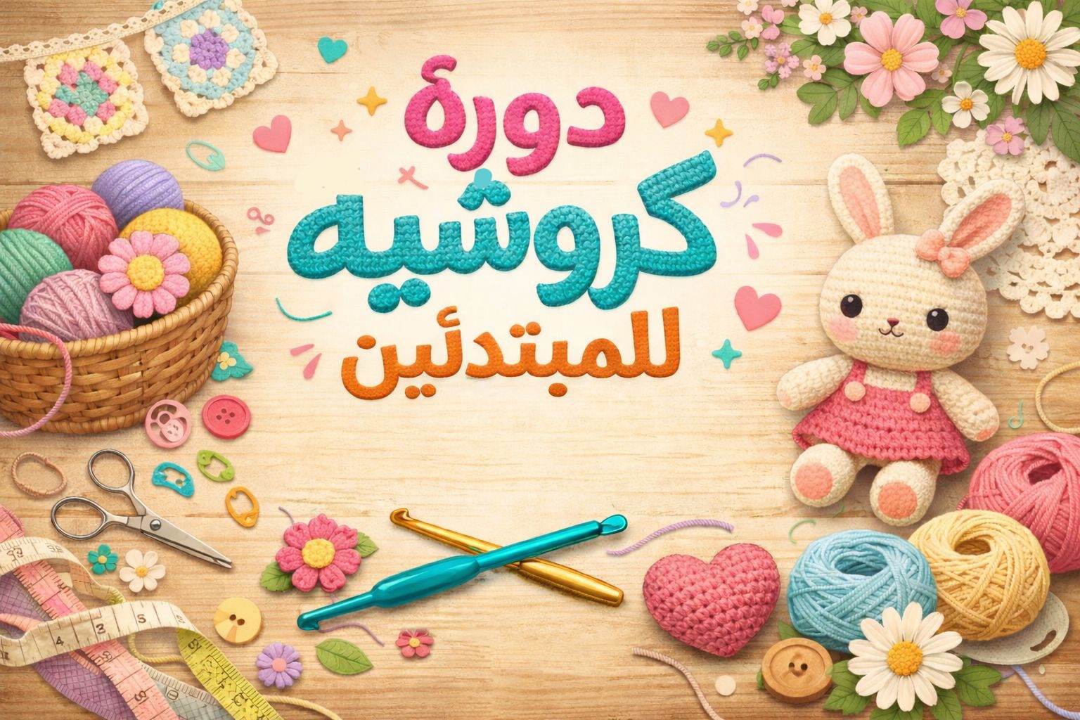 دورة كروشيه للمبتدئين