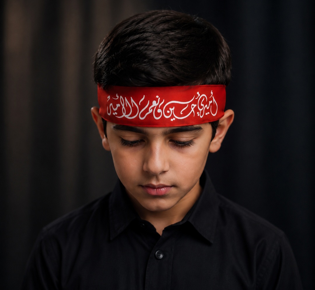 أميري حسين و نعم الأمير / أحمر / ربطة رأس