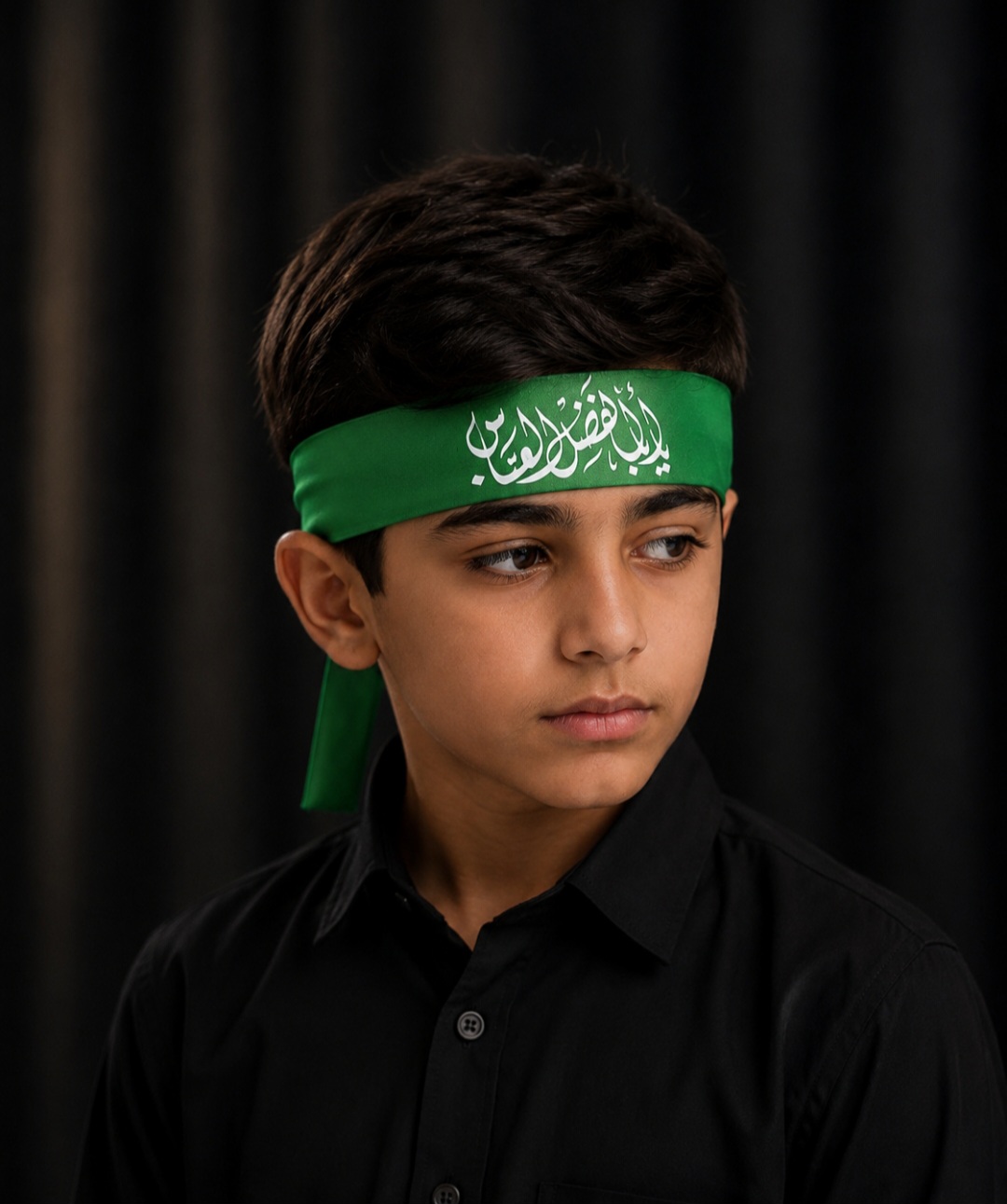 يا أبا الفضل العباس / أخضر / ربطة رأس